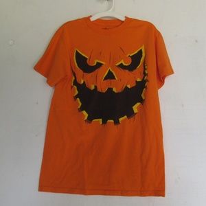 Halloween Pumpkin Face Graphic T-Shirt